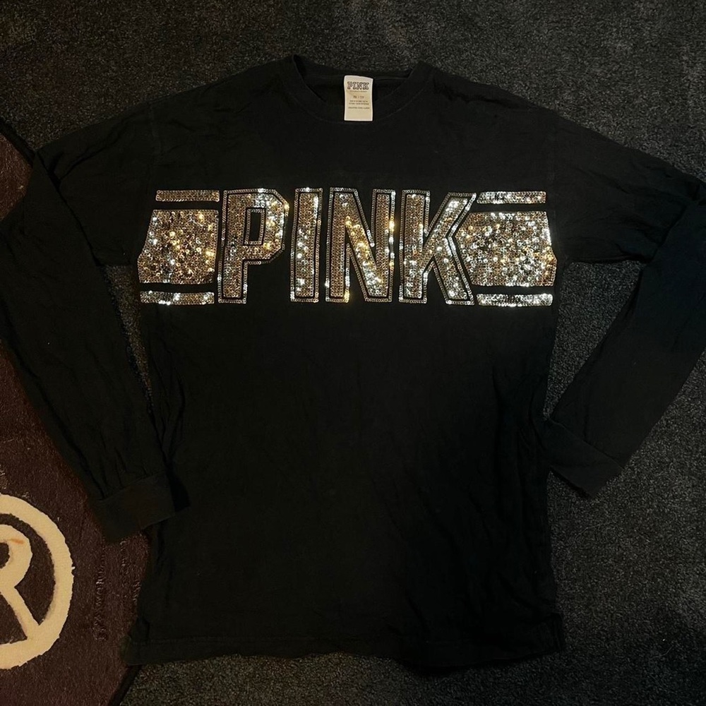 pink vs black sequin long sleeve